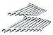 SK 87018 18-Piece SuperKrome Fractional/Metric Combination Wrench SuperSet