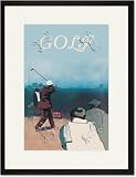 Black Framed/Matted Print 17x23, Long Drive