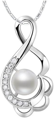 Woman Fashion Jewellery Necklace Pendant with Pearl Decoration (without chain)-White