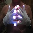 Colour Changing LED Flashing Gloves for Clubs, Raves, Festivals, Halloween, Bonfire Night etc. One size fits all, batteries included.