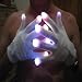 Colour Changing LED Flashing Gloves for Clubs, Raves, Festivals, Halloween, Bonfire Night etc. One size fits all, batteries included.