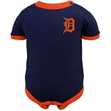 MLB Majestic Detroit Tigers Infant Team Logo Creeper - Navy Blue (12 Months)