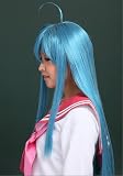 70cm Long Sky Blue Izumi Konata Lucky Star Cosplay Wig Rw13
