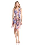 Gabby Skye Womens Floral Print Dress