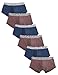 DAVID ARCHY Men's 4 Pack Low Rise Classic Cotton Pouch Trunks