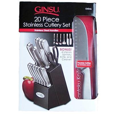 Childrens Toyshop  Kitchen & Housewares : Ginsu 20-Piece Stainless-Steel Knife Block Set