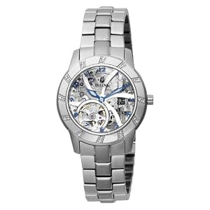 Bulova Ladies 96R120 Diamond Accented Case Bracelet Silver Dial Automatic Watch