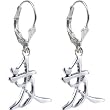 Silver Tone Friendship Chinese Symbol Earrings