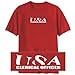 T-SHIRT RED " USA CLERICAL OFFICER " Large