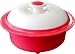 Microhearth 2-Quart Covered Nonstick 3-Piece Multi-Purpose Dutch Oven Set with Steam Pan, Red