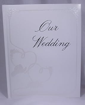 Hats and Hearts Wedding Album with Gold Lettering