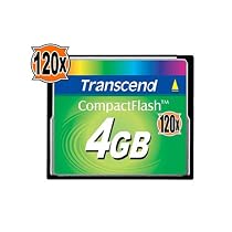 Transcend 4GB Ultra-Speed 120x CompactFlash Card - Green (TS4GCF120)