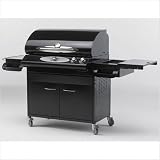 Cook Number Black Porcelain Gas Grill Head & Powder Coated Cabinet Size: 24