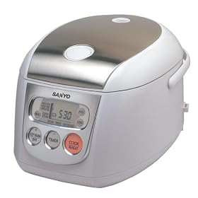 Sanyo ECJ-D55S 5.5-Cup Micro-Computerized Rice Cooker/Steamer