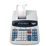 Victor : 1280-7 Desktop Calculator, 12-Digit Fluorescent, Two-Color Printing, Black/Red -:- Sold as 1 EA
