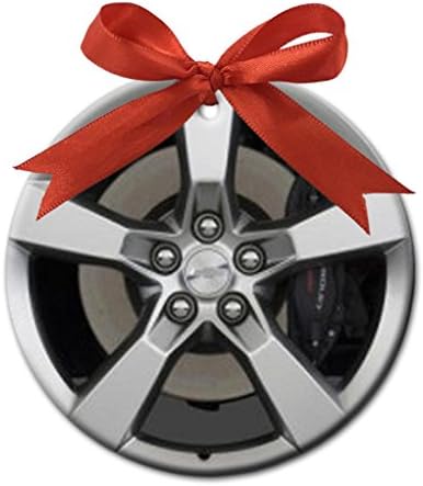 Cevrolet Kamaro Coupe Rim Wheel 1 Custom Personalized Round Ceramic Ornaments Crafts Home Decoration Ornaments Christmas Gift