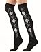 Side Argyle Over-the-knee Socks with Silver Accent By Foot Traffic