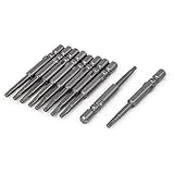 uxcell トルクスドライバービット 磁気チップ 修復ツール セキュリティツール 10個入り