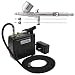 Master Airbrush Model G233 3 Tip Size PRO SET Airbrushing System with Model C16-B Black Portable Mini Airbrush Air Compressor