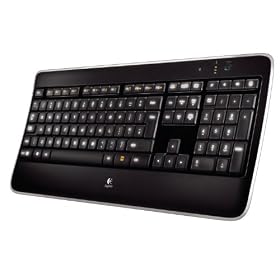 Logitech - Wireless Illuminated Keyboard K800 - Clavier sans-fil - R�tro�clairage ajustable - Syst�me de touches PerfectStroke - Azerty - Noir
