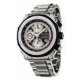 Armand Nicolet S05 Black Dial Stainless Steel Leather Rubber Automatic Chronograph Perpetual...