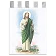 Church Banner - Saint Jude - Cotton Canvas with Archival Inks and UV Coating - Border Rings for Rod Hanging. Print Size 24"x36"