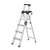 Buy 6 ft. Premium Lightweight Aluminum Folding Step Ladder, Leg Lock & Handle...