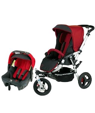 Jane Slalom Reverse Strata Pram and Pushchair Travel System - Holland Garnet