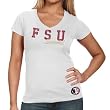 Florida State Seminoles (FSU) Ladies White Ace V-Neck T-shirt