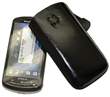 Produkt-Bild: Suncase Ledertasche (Lasche mit R&uuml;ckzugfunktion) f&uuml;r Sony Ericsson Xperia Pro schwarz