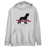 HERITAGE OF LOVE Chinese Crested Dogs Mens Hoodie (Heather Gray, Sizes X-Small – XXX-Large)