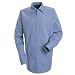 Bulwark Flame Resistant 7 oz Cotton/Nylon Excel FR ComforTouch Regular Concealed-Gripper Pocketless Shirt with Two-Piece, Lined Collar, One-Piece Lined Cuff, Light Blue, Medium