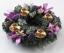 Purple Ribbon Advent Wreath