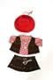 20017-Cowgirl Outfit with Red Hat Clothes for 14" - 18" Stuffed Animals and Dolls