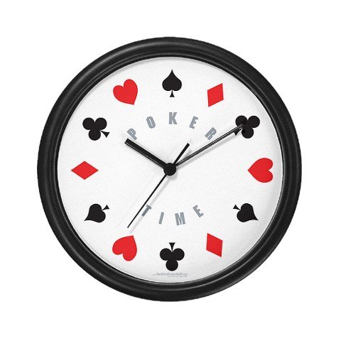 Poker Time Suit Wall Clock 10