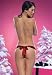  : Silk Mesh Thong Panty Sexy Lingerie Intimate Apparel with Satin Ribbon Tie Back