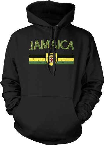 Jamaica Crest International Soccer Sweatshirt, Jamaican Pride Pullover Hoodie