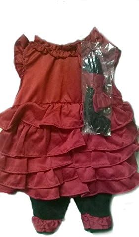 Holiday Editions Red Ruffled Dress with Black Bottoms for Baby Girls