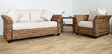 Conservatory furniture KNIGHTSBRIDGE ABACA Designer SUITE (Sofa, 2 Armchairs, Coffee table)