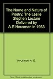 The name and nature of poetry