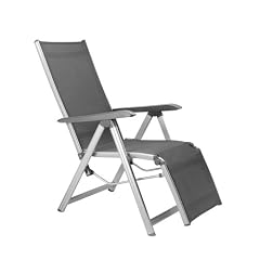 Kettler Basic Plus Relaxsessel silber/anthrazit, Gestell silber, Textilene anthrazit