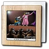 Review 3dRose LLC  / Equine Theater A Little Horseplay - 6 Inch Tile Napkin Holder