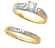 14K Two-Tone Gold Diamond Wedding Set - 0.64 Ct.