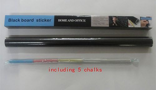 DIY Removable Blackboard Wall Sticker Decal (18 x 79 " )with 5 Free Chalks --For Restaurant Menu Chalkboard, Office, Wallpaper, Art Quotes, Home Kitchen Stickers