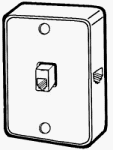 Surface Mount Phone Wallplate, white