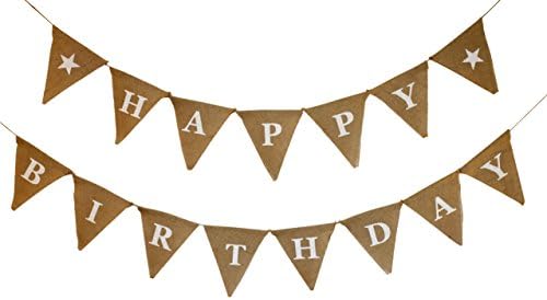 HAPPY BIRTHDAY Burlap Banner