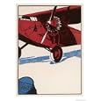 Radial Aero-Engine, One of Three on an American Tri-Motor Passenger Plane Art Giclee Poster Print by Edward Shenton, 24x32