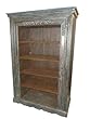 Carved Door Frame Bookcase Blue Patina Indian Furniture