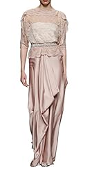 Elbow Length Sleeves Lace Sheer Fall Prom Dress 