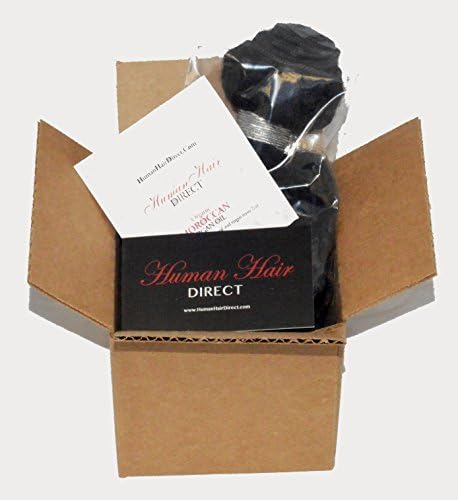 Human Hair Direct 100% Virgin Brazilian Remy Human Hair Extensions BODY WAVE, 100g, Grade 6A | Fulfilled By Amazon (12", #1B - Off Black (Pre-Colored)) with Argan Oil